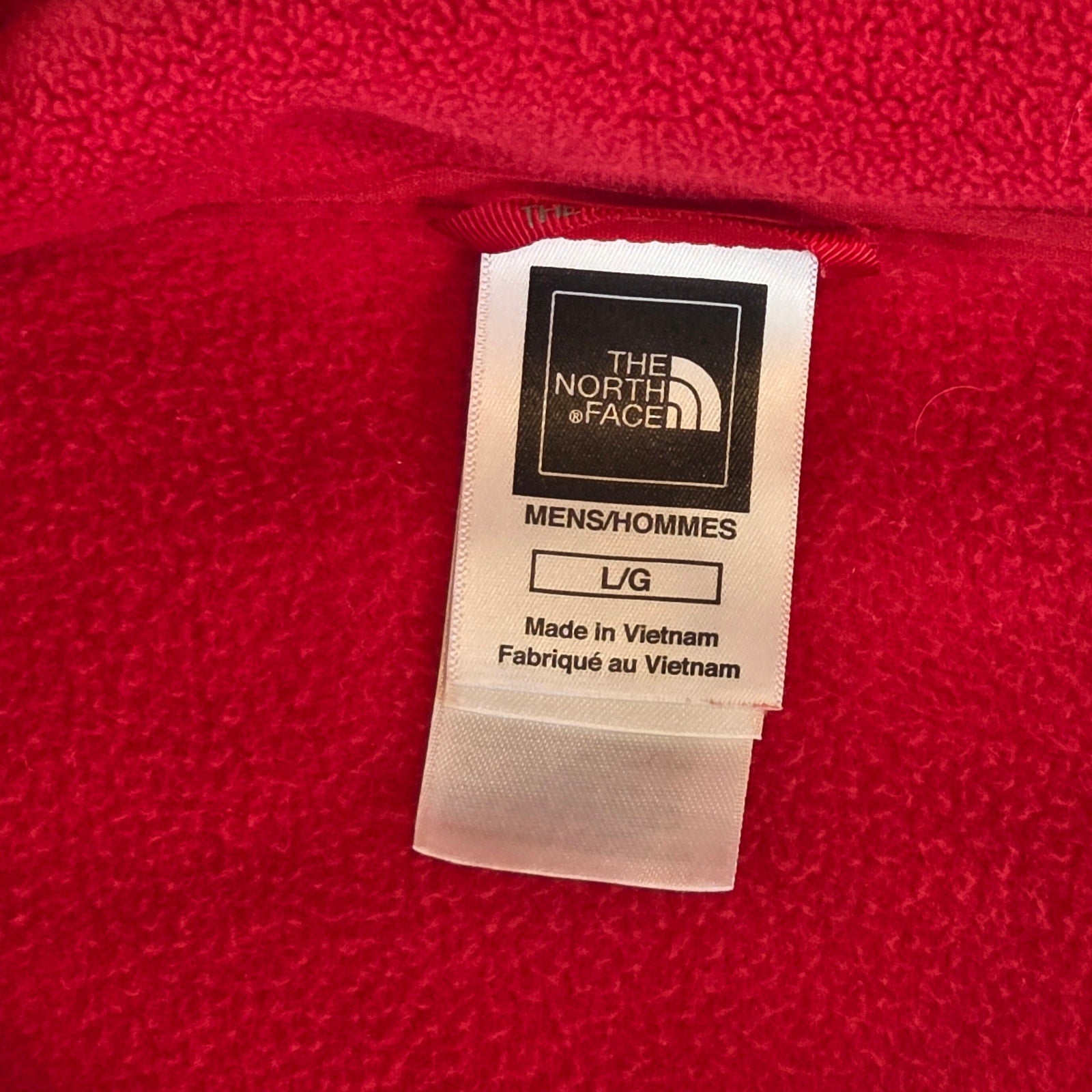 The North Face Men’s Red Polartec Classic Quarter Zip Fleece Pullover Size Large