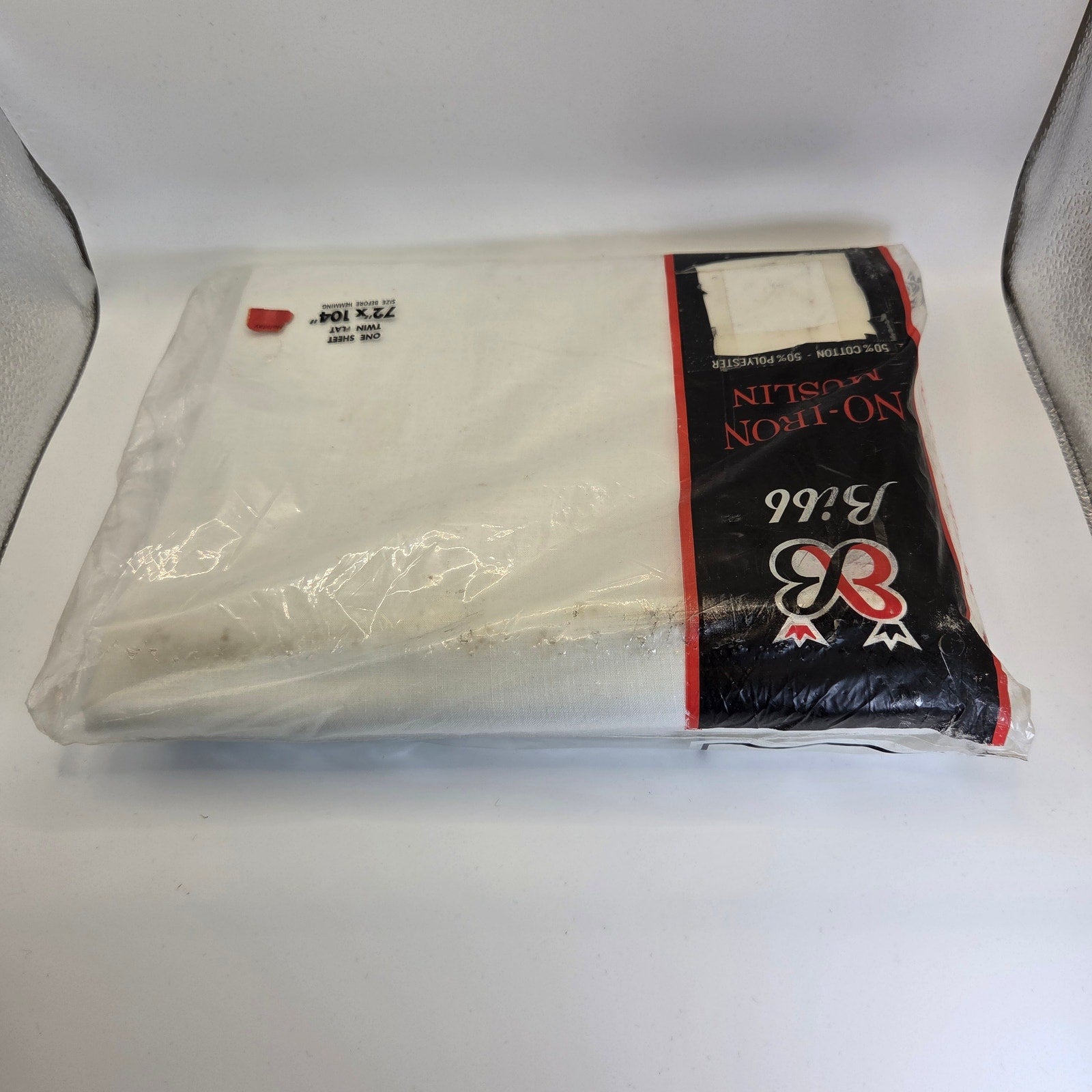 Vintage 1980s Bibb No-Iron Muslin Twin Flat Sheet 72x104 USA Sealed NOS