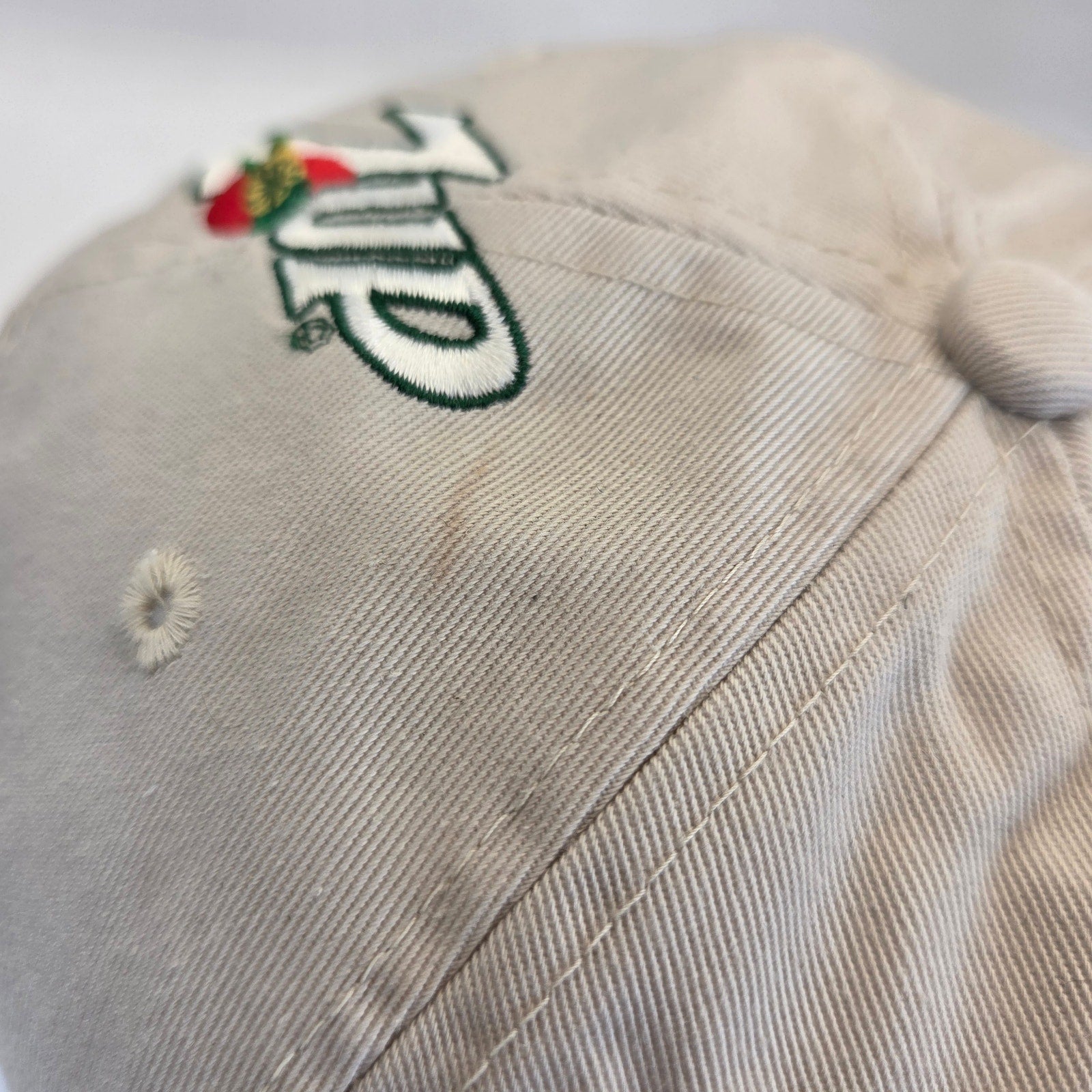 Captive Make 7 Up Yours 7UP Adjustable Strapback Promo Hat OSFA Cap Beige