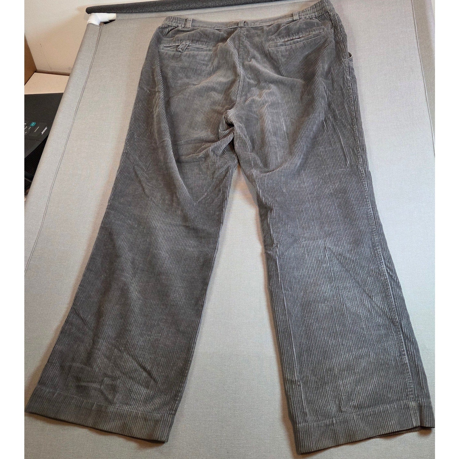 Vintage 1980s LL Bean Corduroy Pants Gray 38x30 Made in Hong Kong