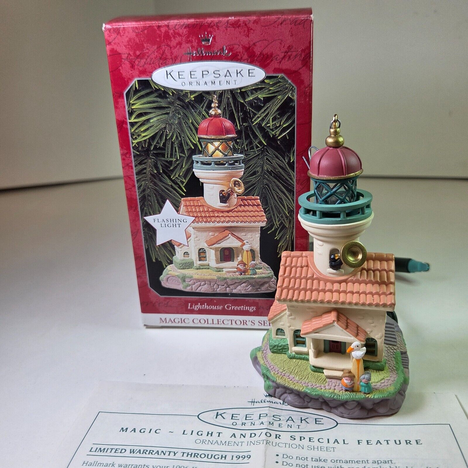 Hallmark Keepsake Ornament Lighthouse Greetings 1998