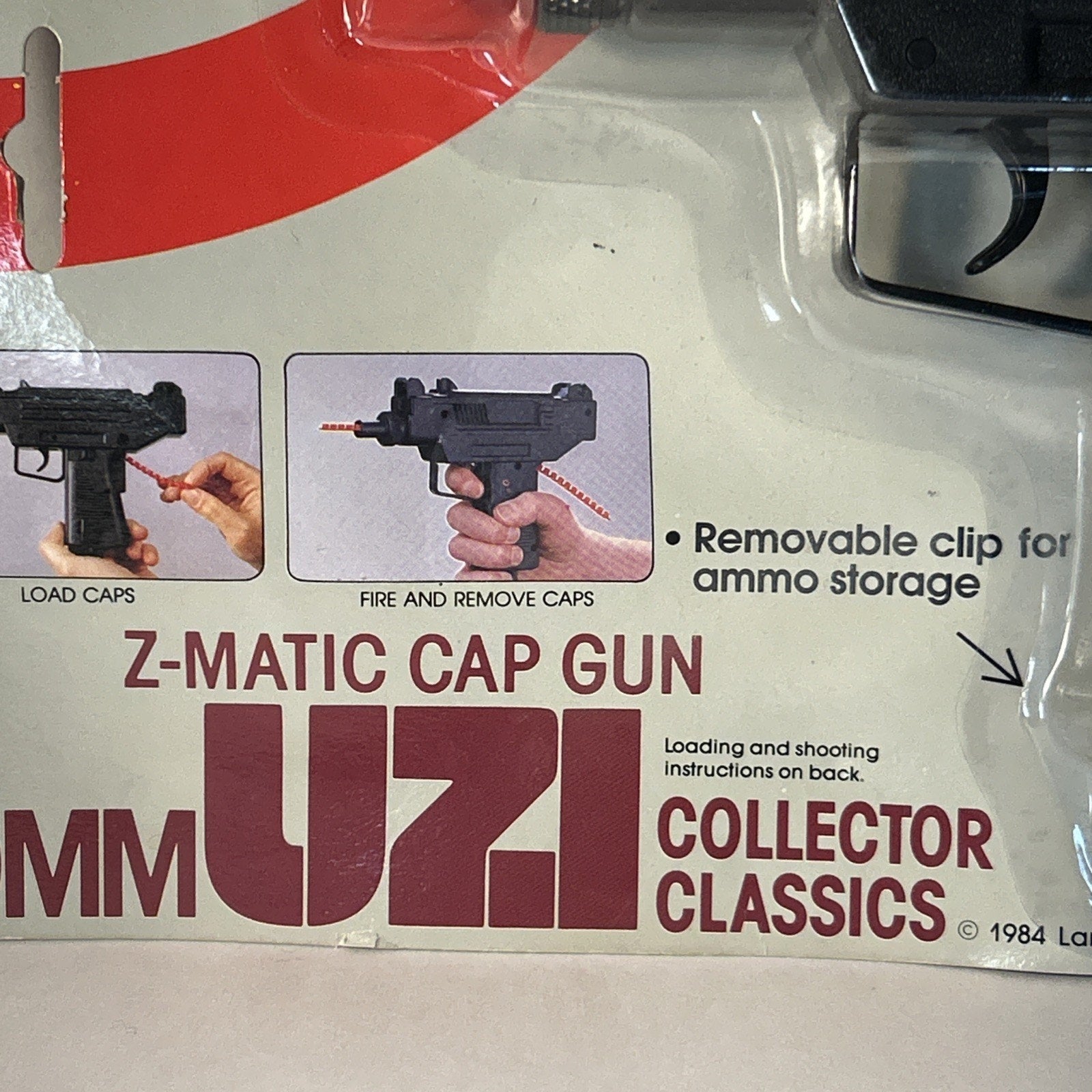 Sealed Larami Z-Matic Cap Gun 9MM Uzi Collector Classics Item Number 8036-0