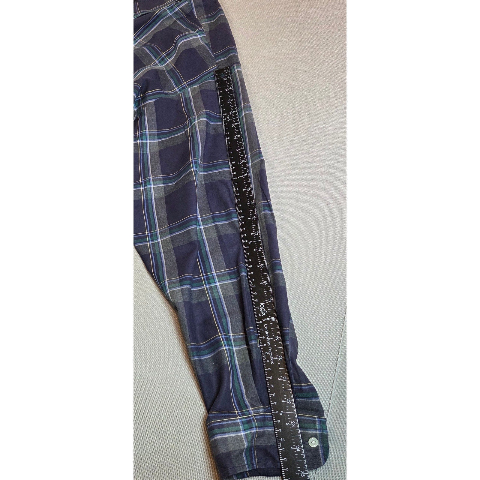 Vintage Ralph Lauren Blake XXL Plaid Button Down Shirt Blue Green Cotton
