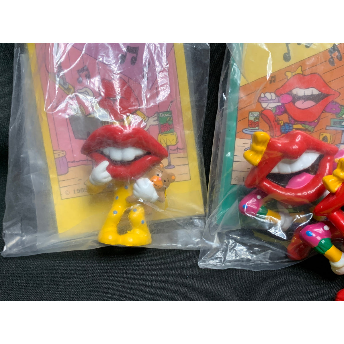 1989 Hardees Tang Trio Complete Set 4 Sealed Figures Pin Extras Vintage