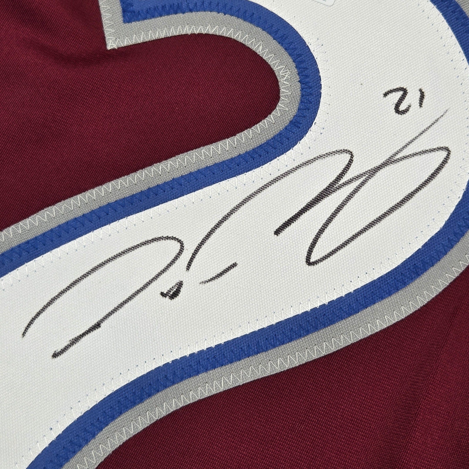 Peter Forsberg HOF 2014 Signed Avalanche Custom Home Jersey BAS Witness COA