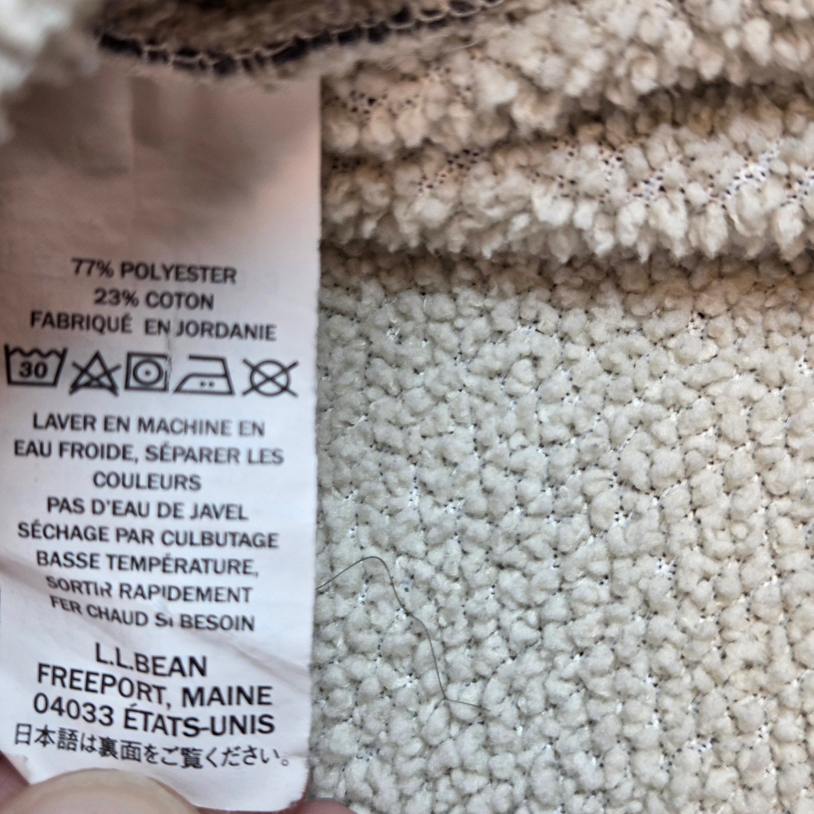 L.L.Bean Men’s XXL Waffle Knit Fleece Lined Henley Pullover Gray