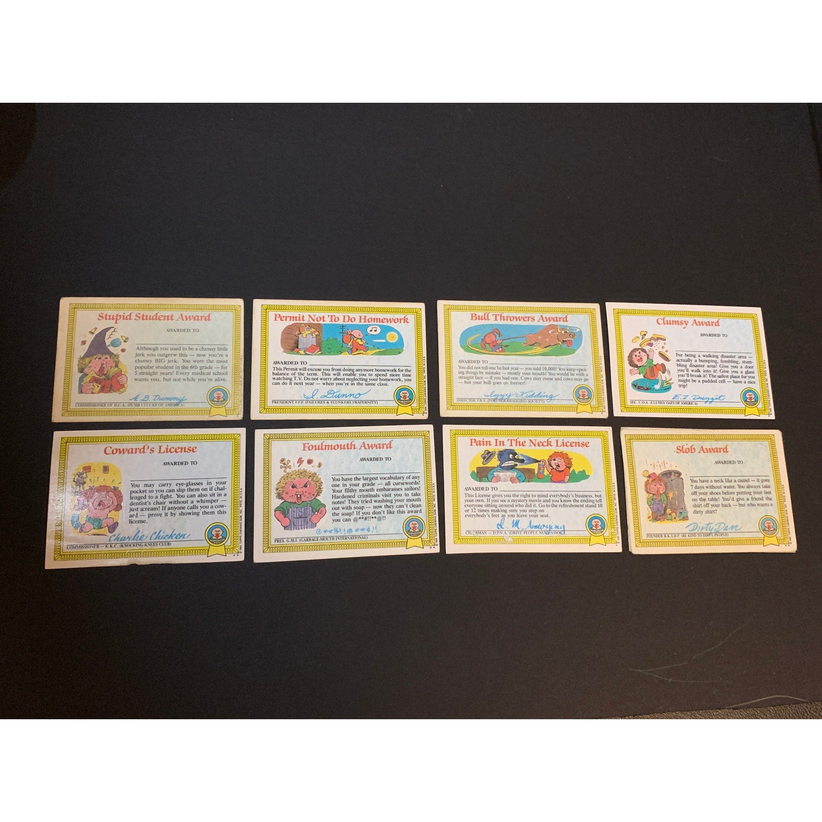 1985 Garbage Pail Kids Series 1 MashUp in Various Conditions