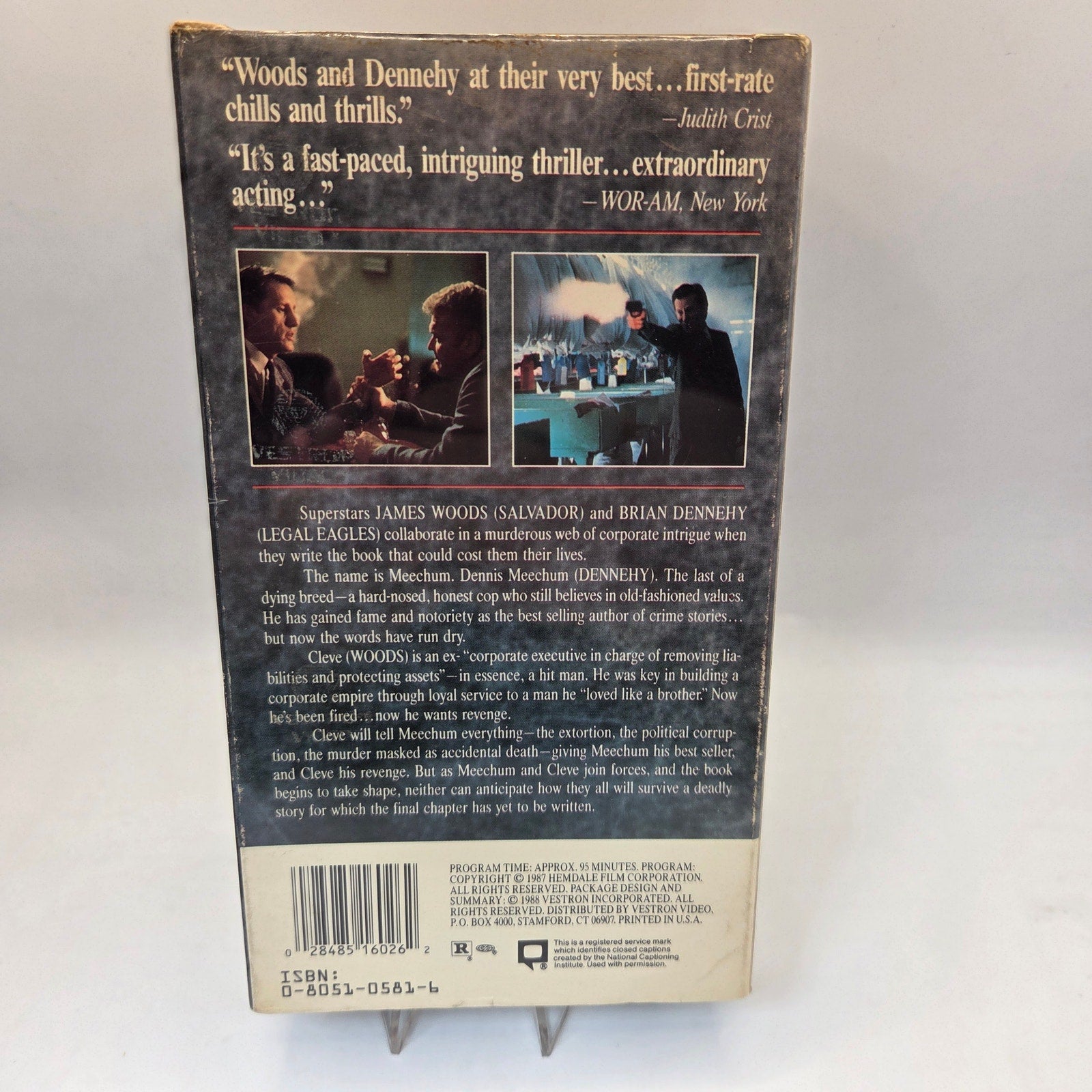 Best Seller Sealed VHS 1988 James Woods Brian Dennehy Orion Thriller