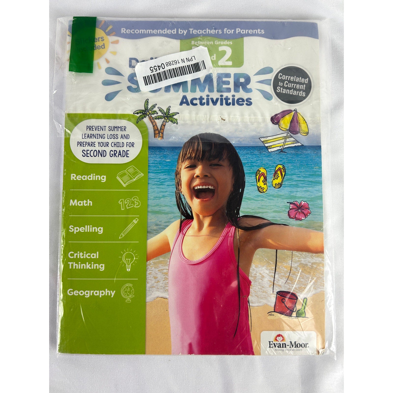 Evan-Moor Daily Summer Activities Grades 1-2 Educational Workbook Sealed