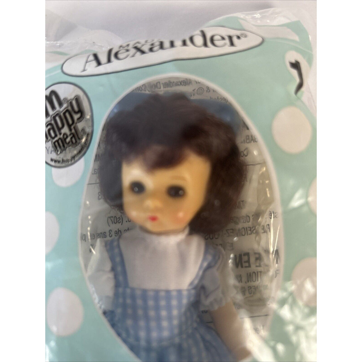 2007 Madame Alexander Wizard of Oz Dorothy McDonalds Happy Meal Doll Toy Sealed