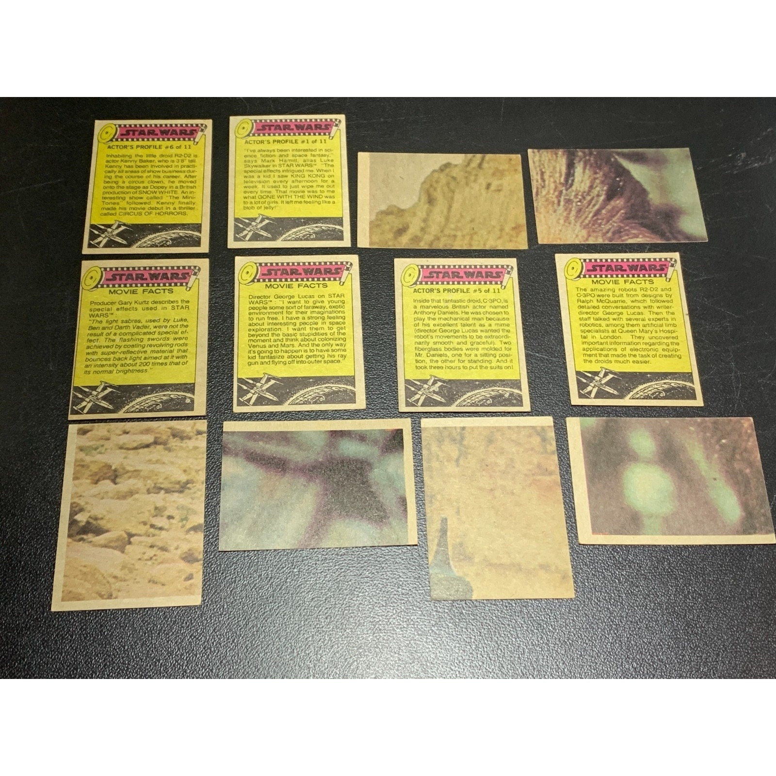 Vintage 1977 Star Wars Series 2 Topps Trading Cards With Stickers EX-NM
