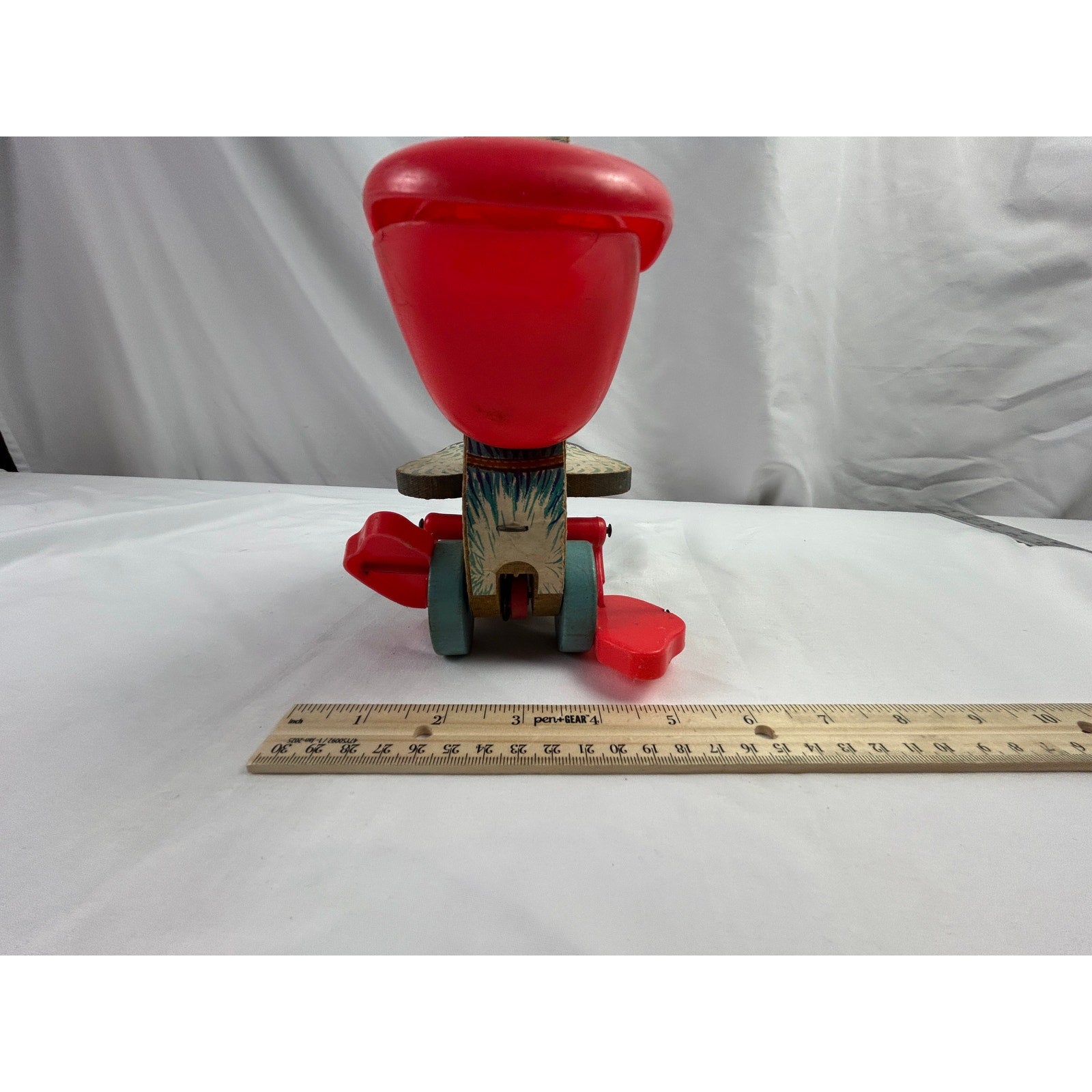 Fisher Price Pelican 794 Wooden Push Toy Red Beak Vintage 1960s