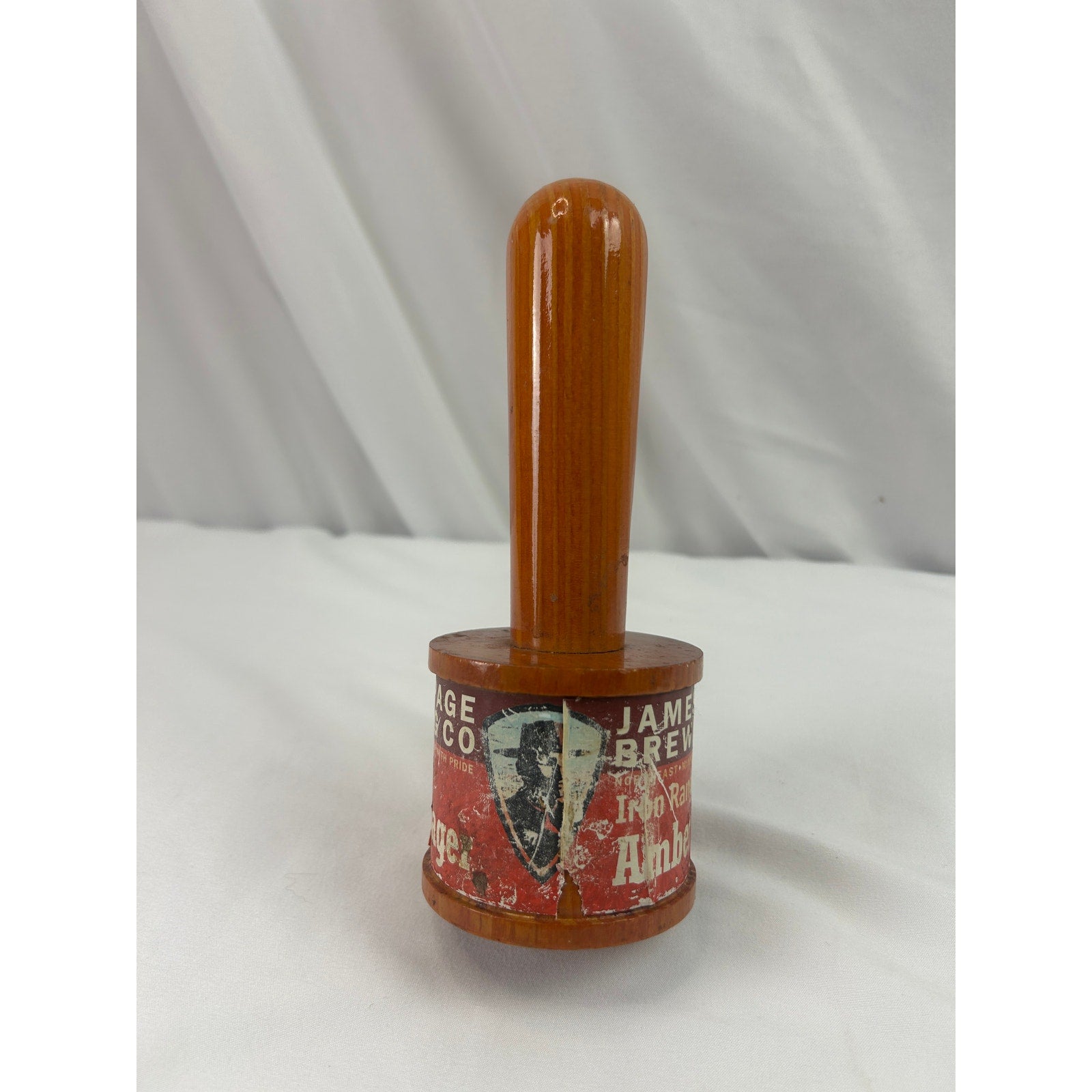 James Page Iron Range Amber Lager Beer Tap Handle Vintage Minneapolis Wood