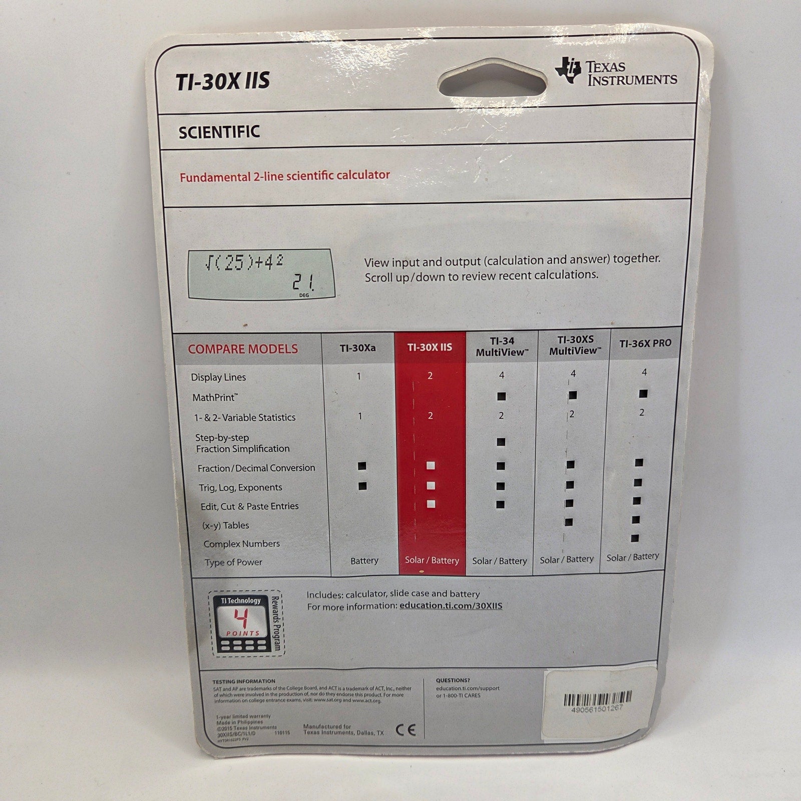Texas Instruments TI-30X IIS Pink Scientific Calculator New Sealed Package