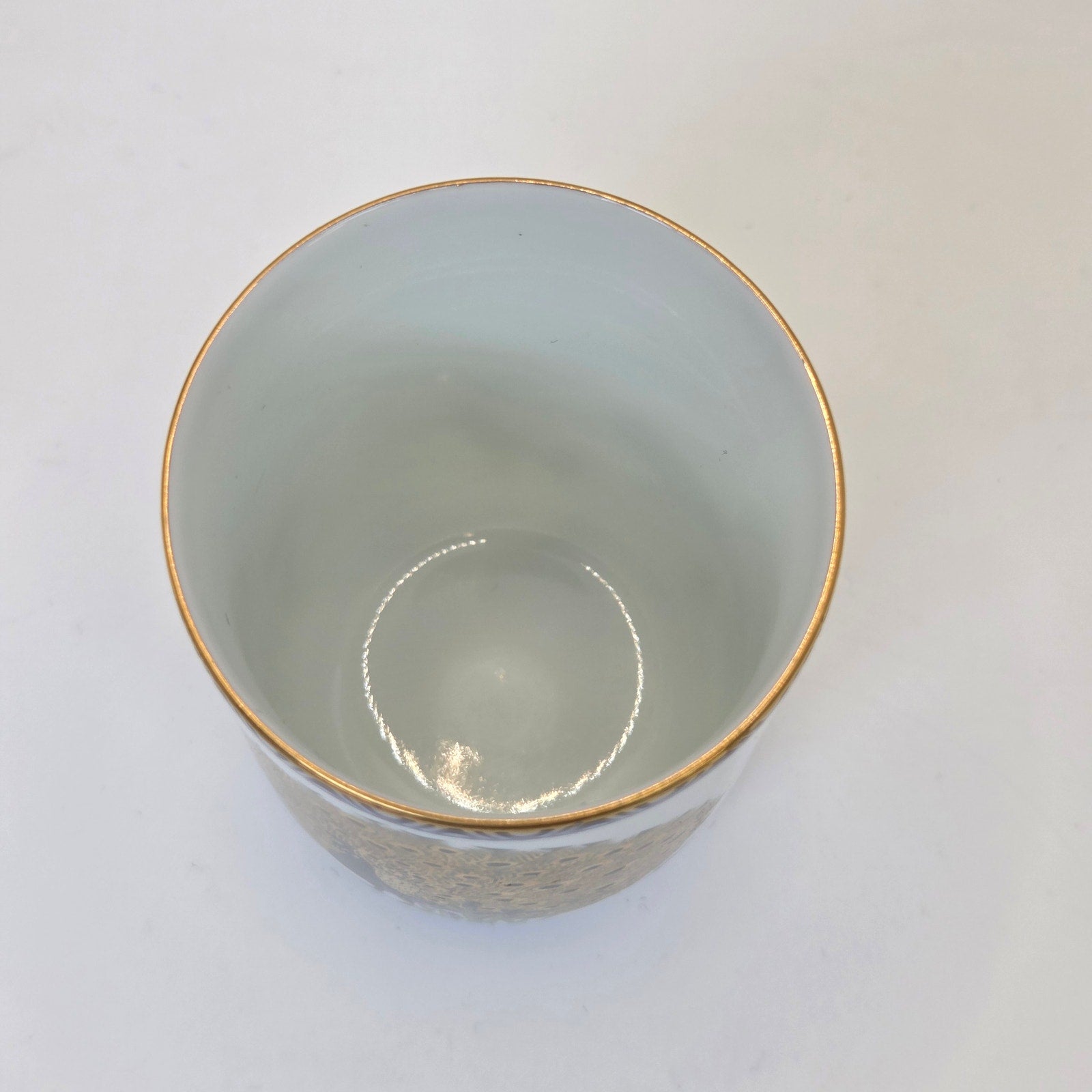 Franklin Porcelain 1985 Peacock Bird & Iris Japanese Porcelain Tea Cup Japan
