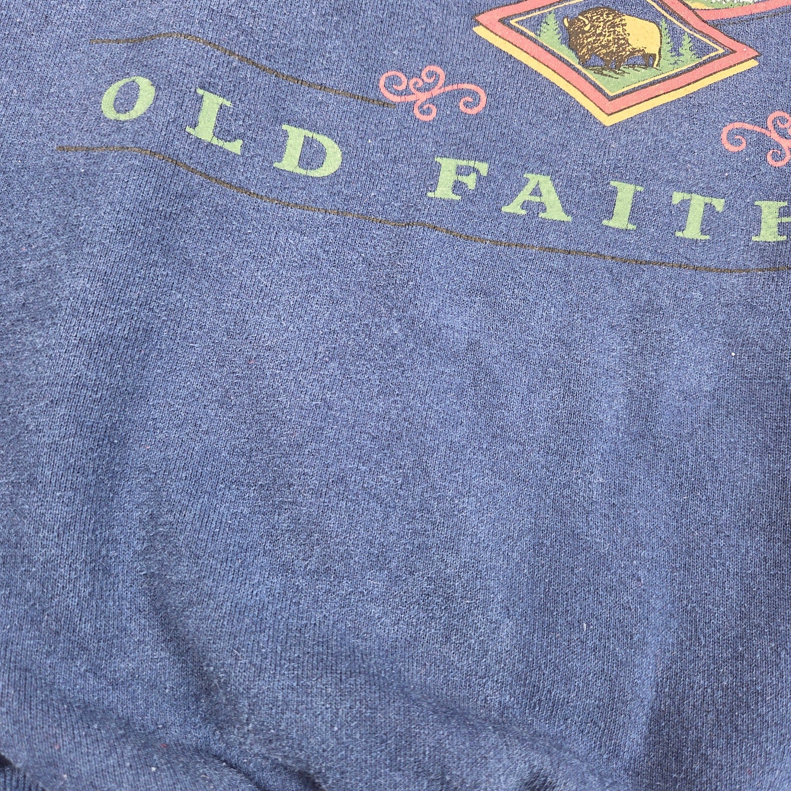 Vintage H.L. Miller Gold Yellowstone Old Faithful Crewneck USA Large 90s