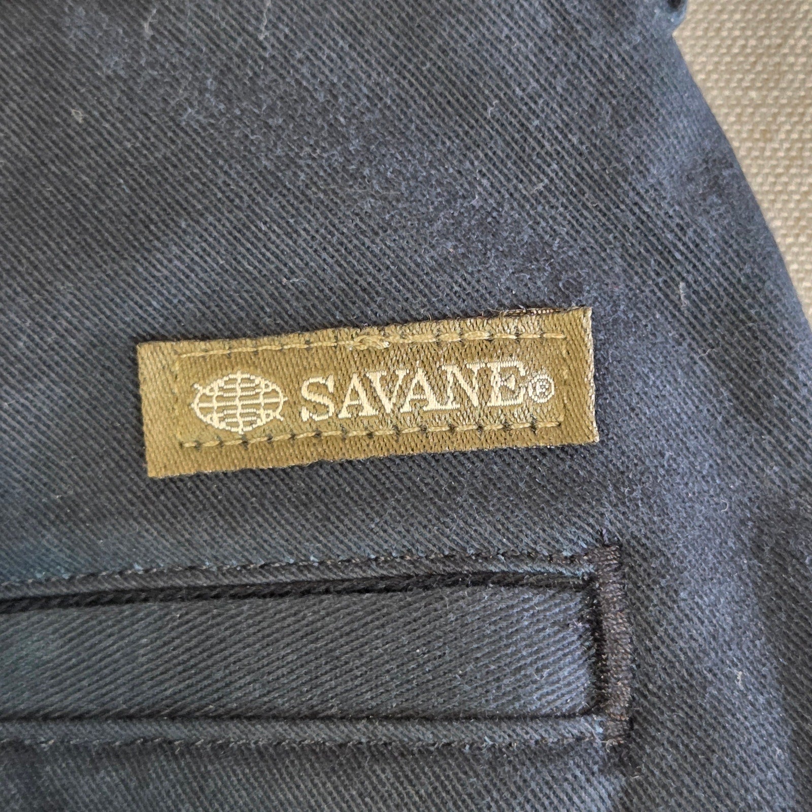 Savane Cotton Slacks Men’s 38x29 Blue Pants Made in Mexico 38x29 Tag
