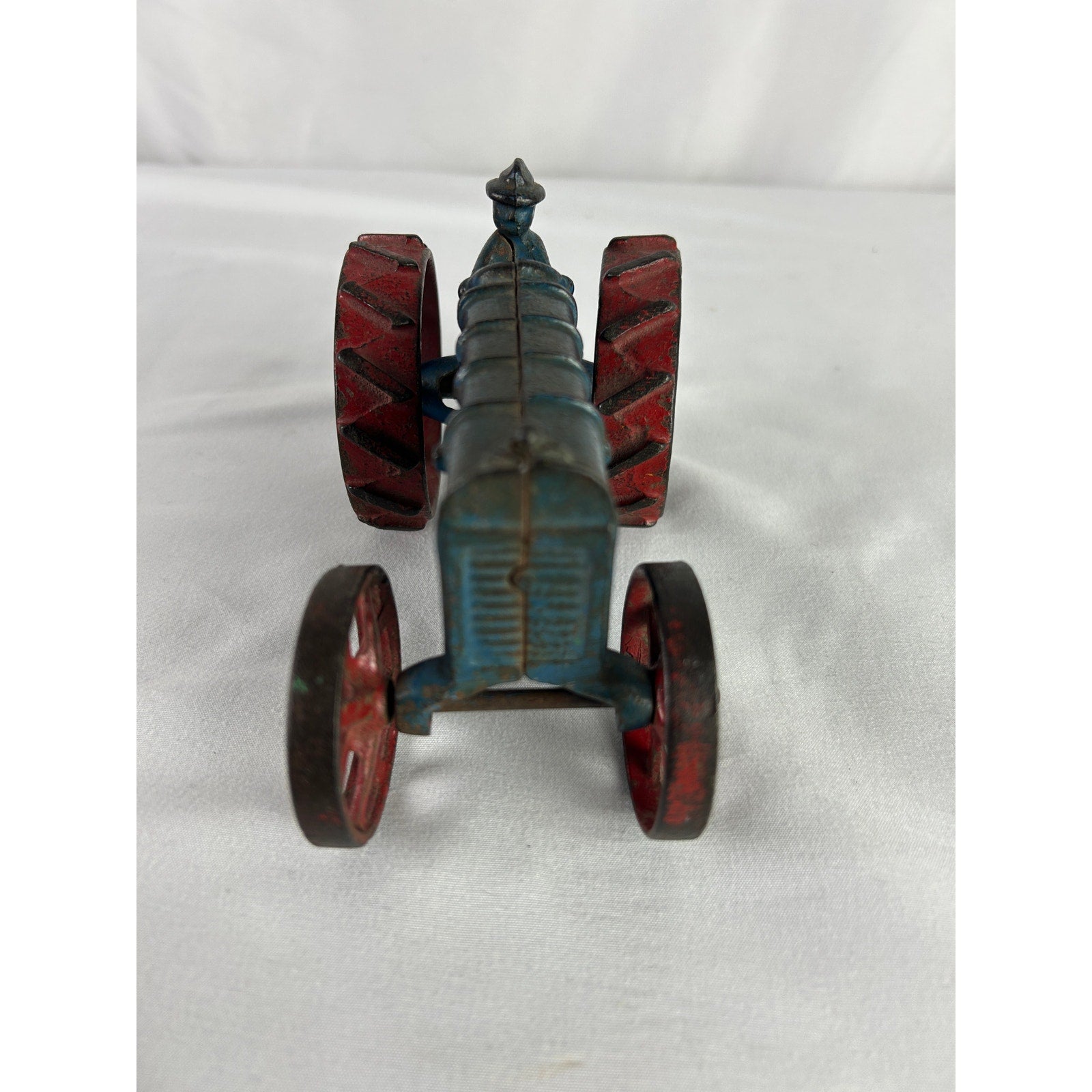 Vintage Arcade Cast Iron Farm Tractor and Plow Toy 1920s Era 11 in