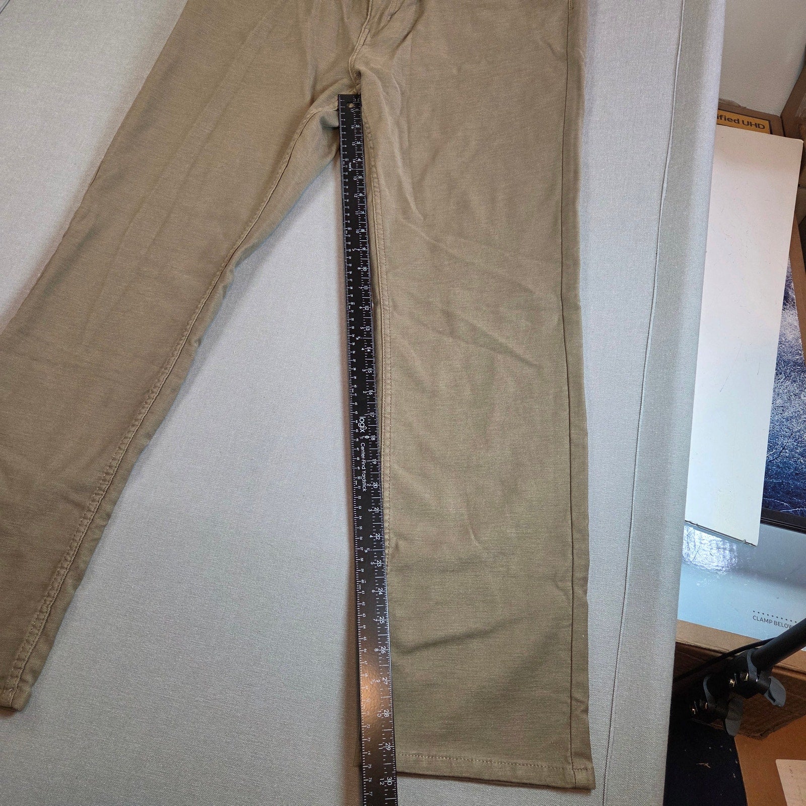 JACHS New York Straight Fit Pants 38x32 Tan 5 Pocket Flex Waistband NWT