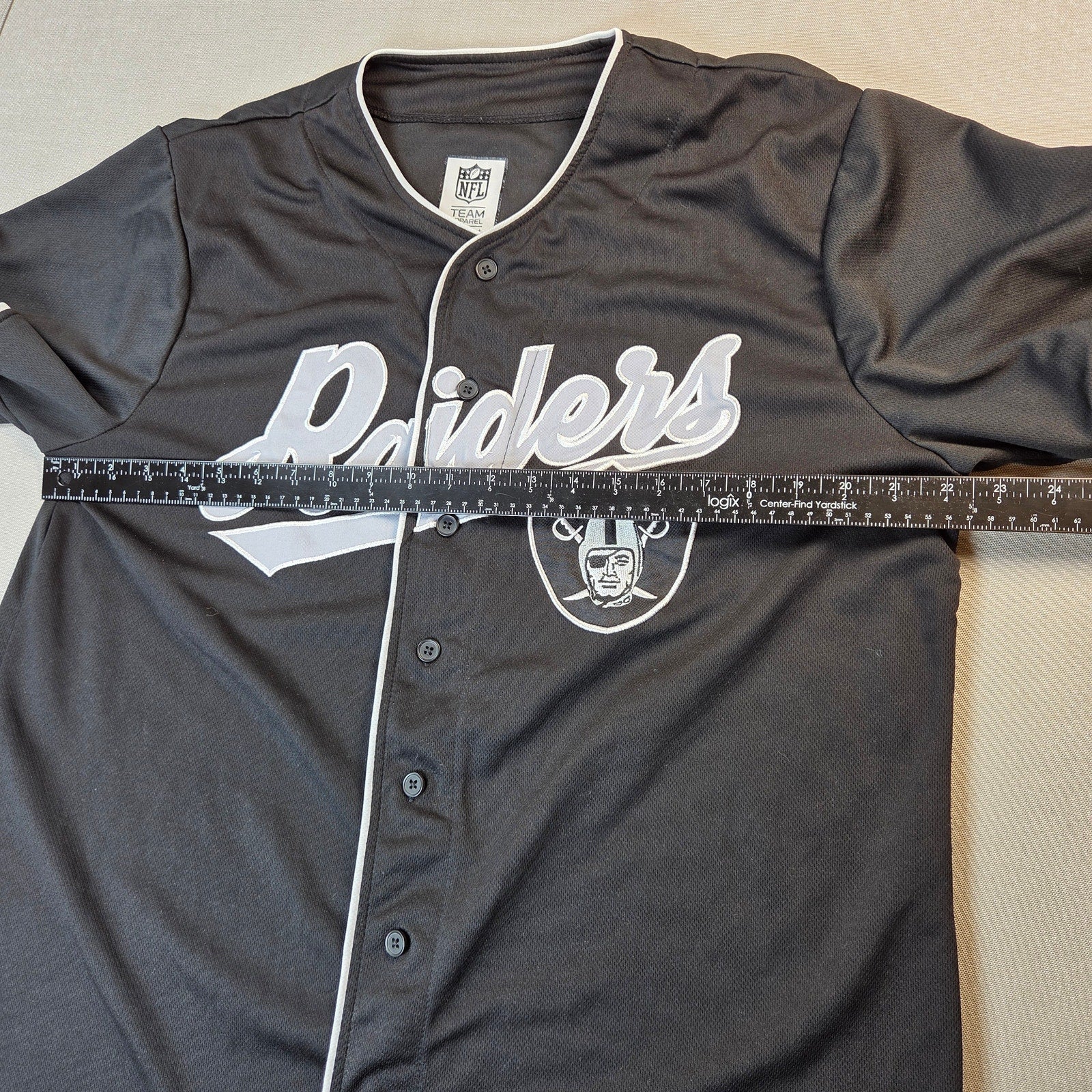 Las Vegas Raiders NFL Team Apparel Baseball Style Jersey Size Large