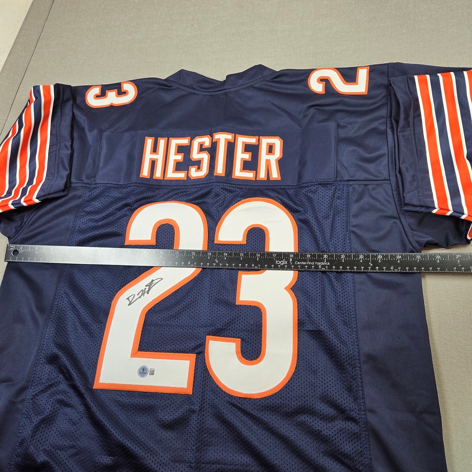 Devin Hester Signed Chicago Bears Custom XL Jersey BAS Beckett Certified