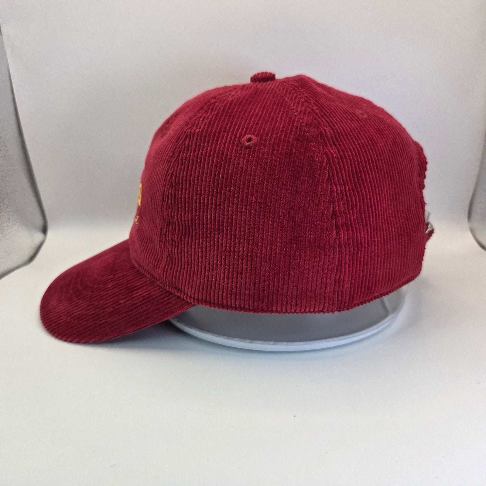 Coca Cola Red Corduroy Hat Multicolor Coke Logo Adjustable Strapback Cap