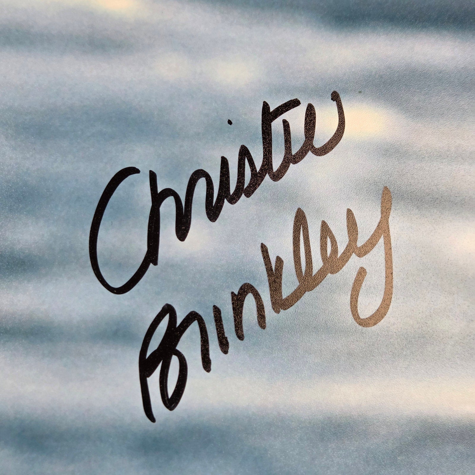 Christie Brinkley Autographed 16x20 Beach Photo BAS Witness Beckett Certified