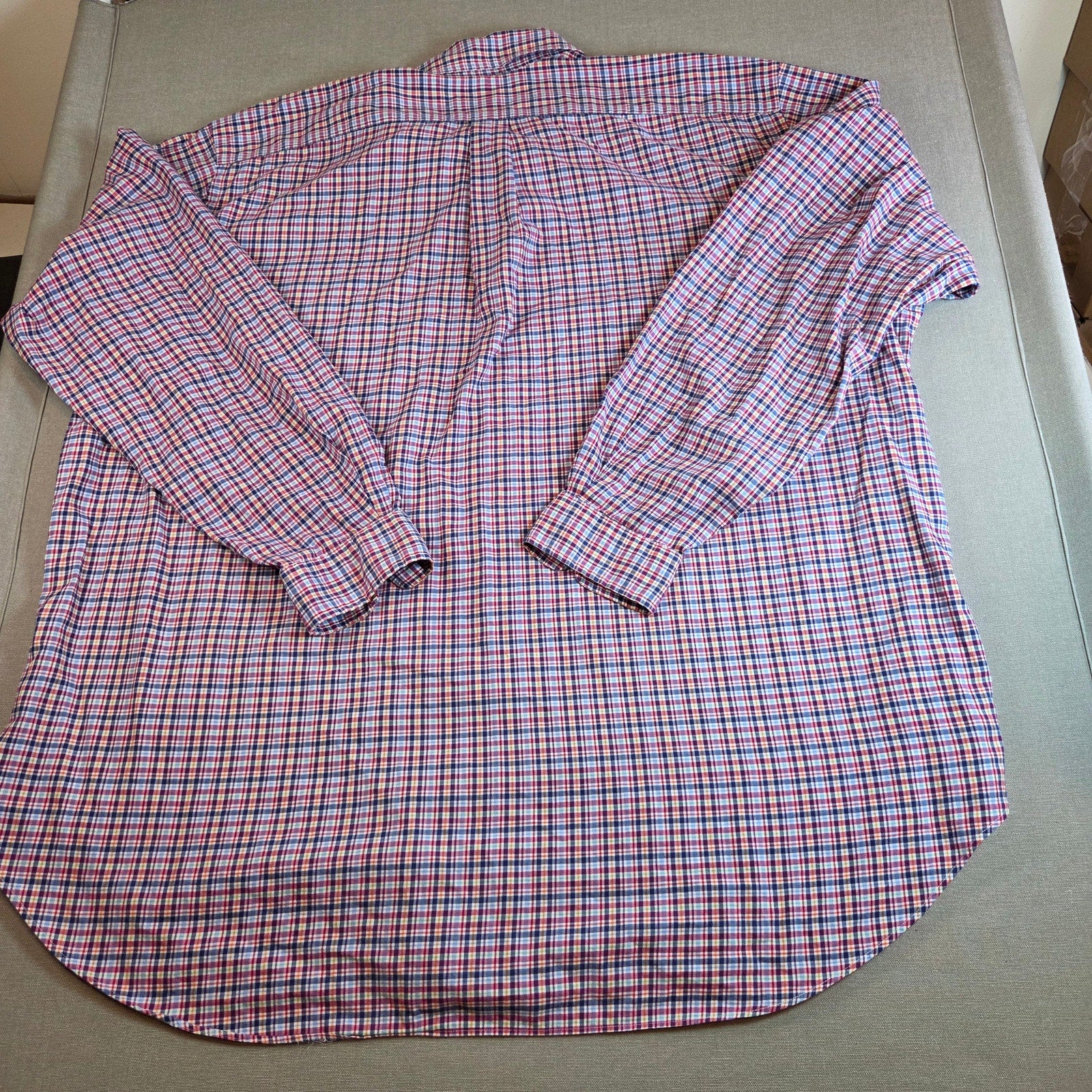 Polo Ralph Lauren 3XLT Plaid Cotton Button Down Shirt Long Sleeve Tall