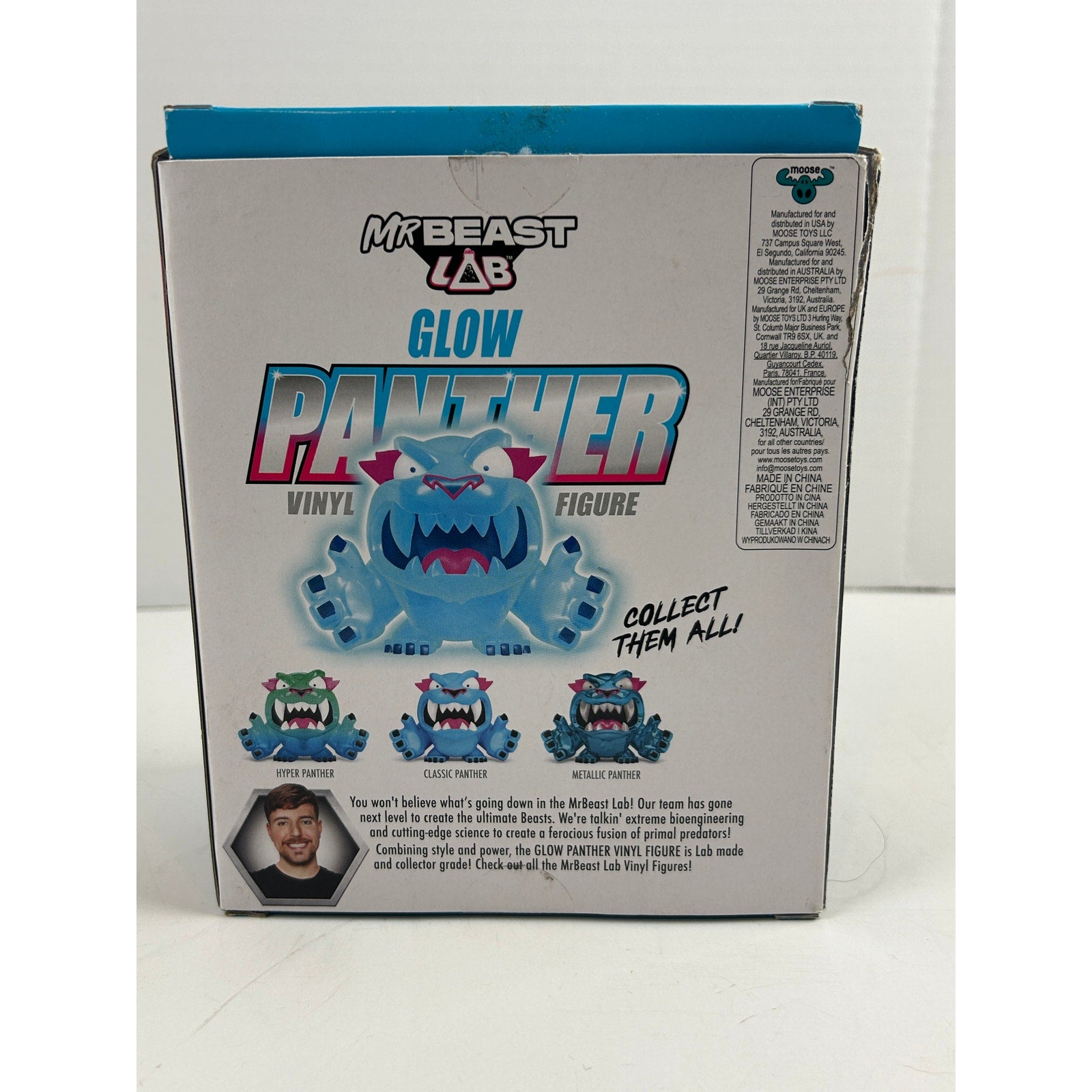 MrBeast Lab Glow Panther Vinyl Figure - Used / Opened Box - Glow in Dark