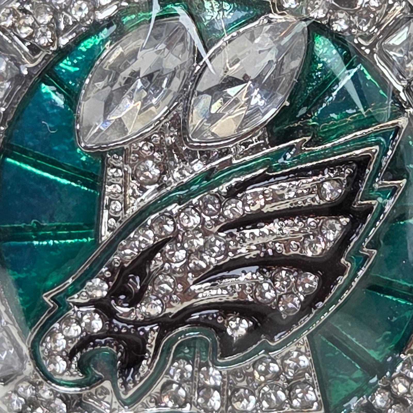 Philadelphia Eagles Super Bowl LIX Replica Championship Ring Size 16 Hurts MVP