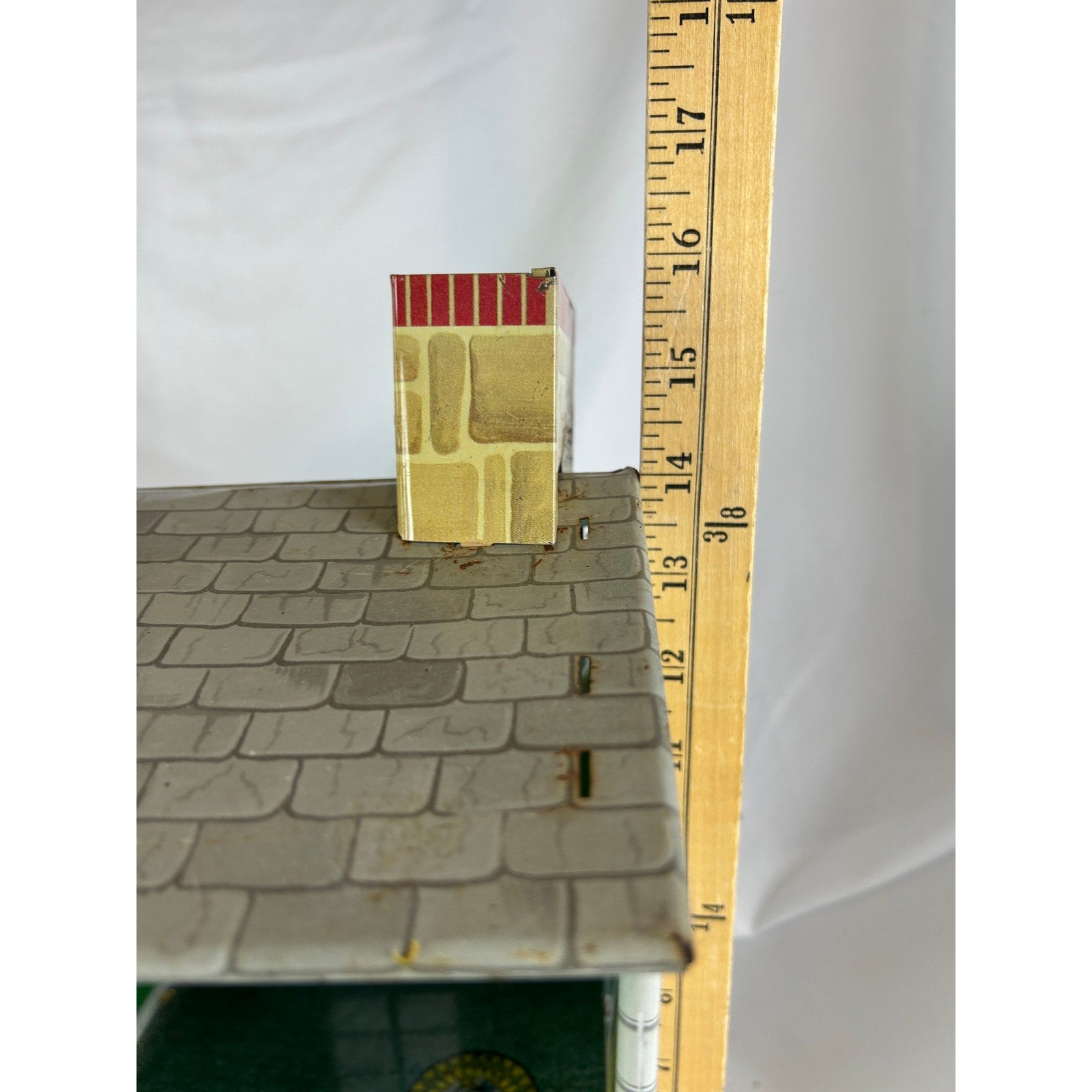 Vintage Marx Tin Litho Two Story Colonial Dollhouse Metal 1950s