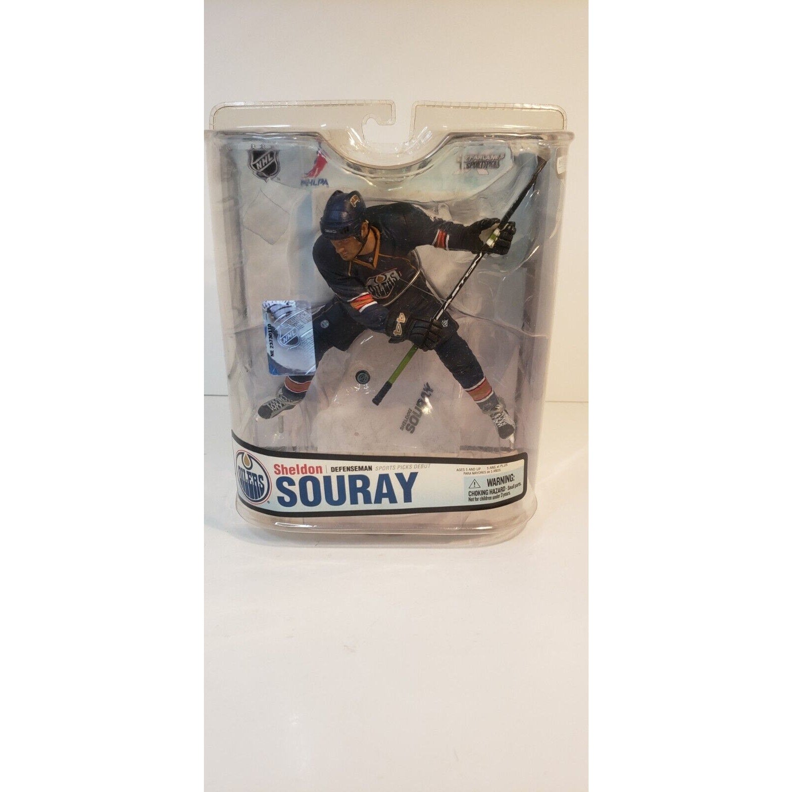 Sheldon Souray McFarlane NHL Series 18 Edmonton Oilers Blue Jersey NEW