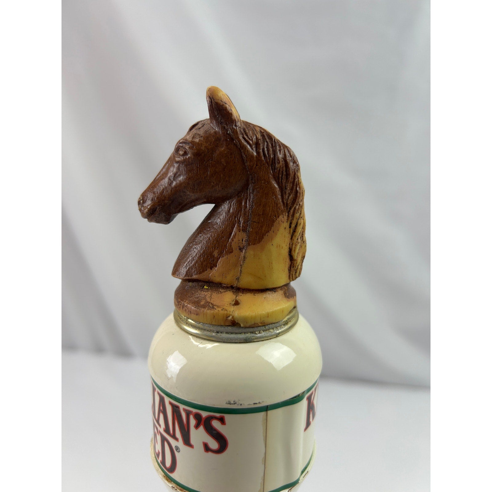 George Killian's Irish Red Horse Head Ceramic Wood Beer Tap Handle 12in