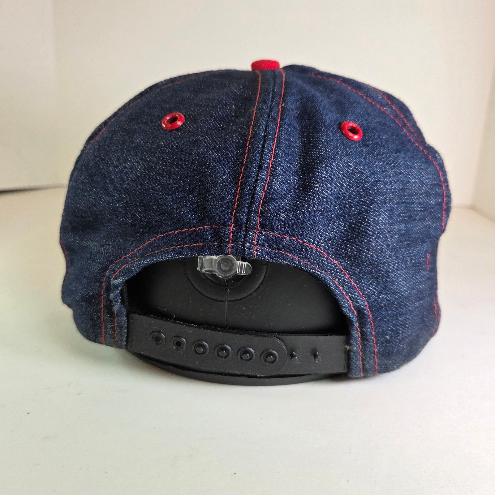 Vintage Budweiser Denim Snapback Hat 80s West-Chester St Louis USA Made Beer Cap