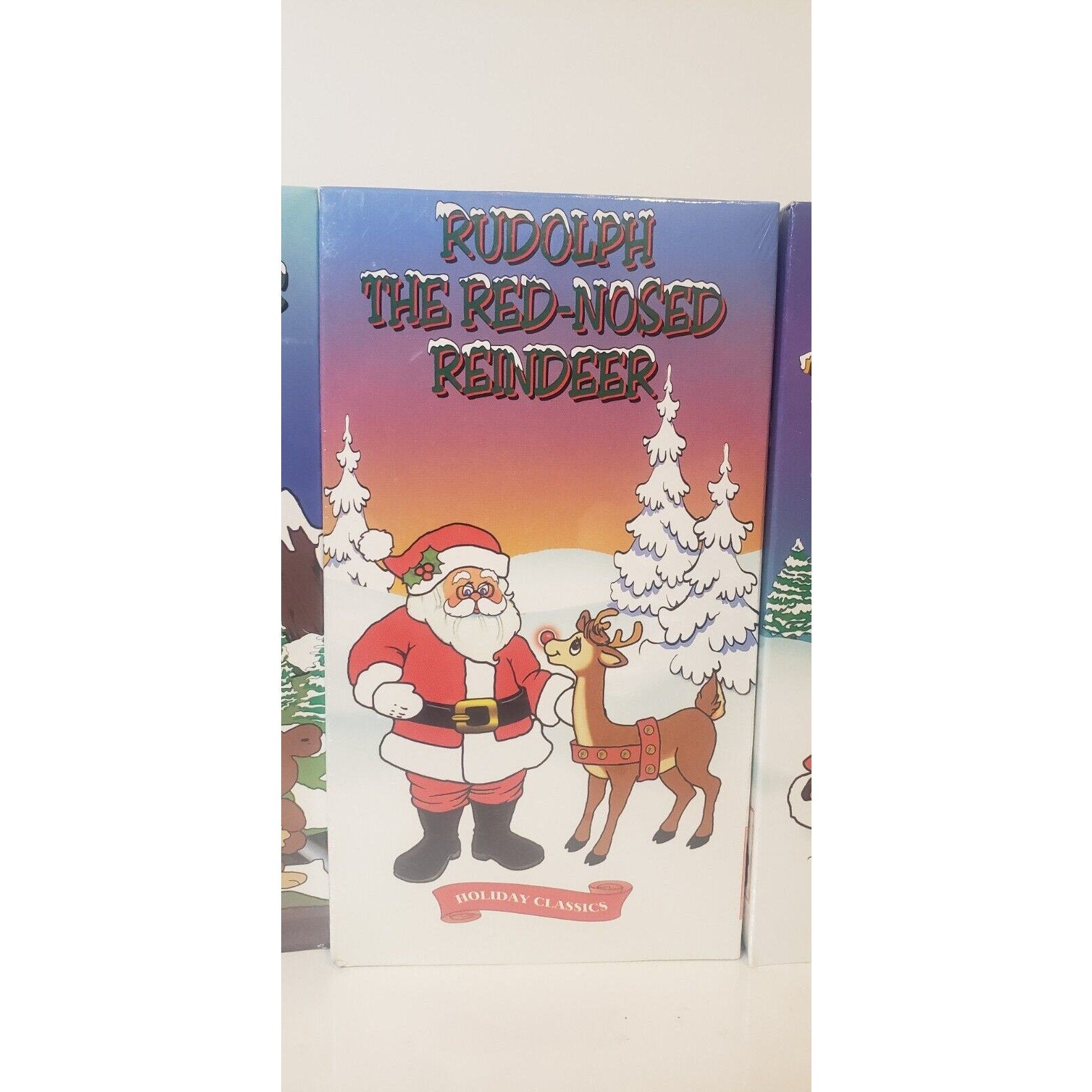 Christmas Kids VHS Lot of 3 - Christmas Train, Santa & 3 Bears, Rudolph NEW