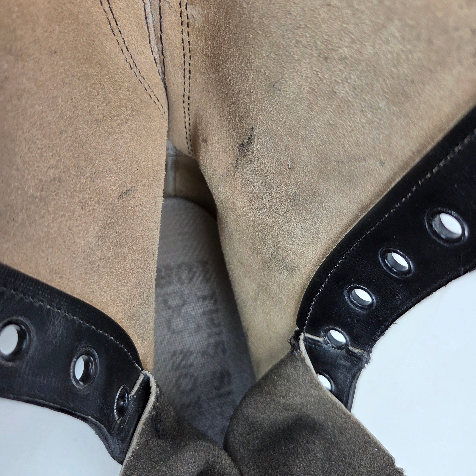 Vintage 1971 USGI Combat Boots 10R Black Leather Vietnam Era Ro-Search Sole