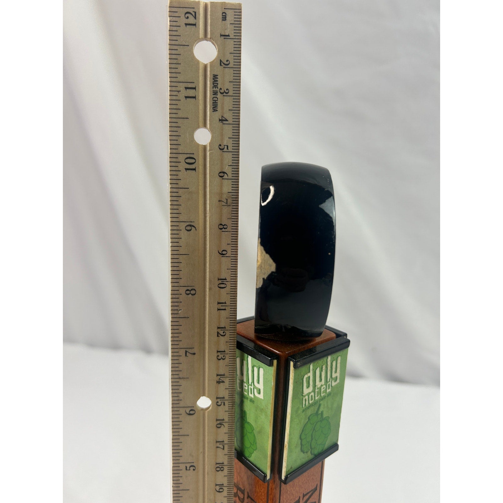 Mankato Brewery Duly Noted Pale Ale Beer Tap Handle Minnesota Wood Breweriana