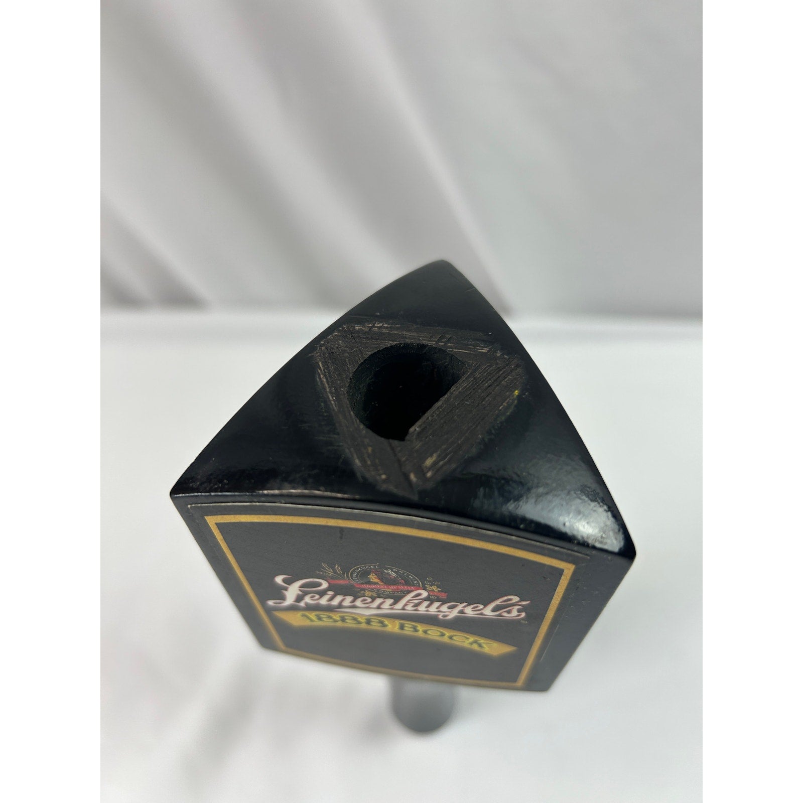 Leinenkugel's 1888 Bock Beer Tap Handle Black Wood Bar Pub Draft Knob