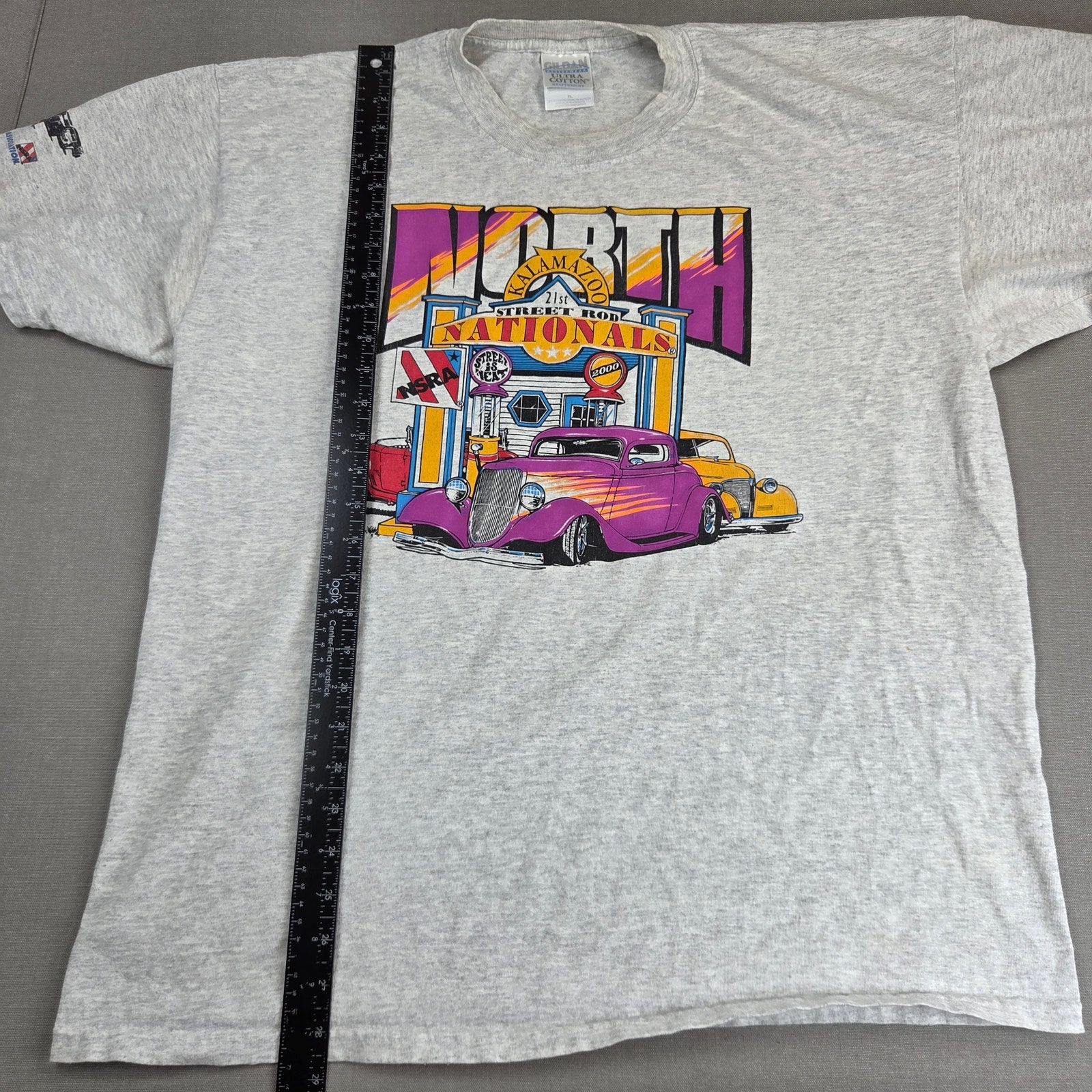 Vintage 2000 NSRA 21st Street Rod Nationals North Kalamazoo T-Shirt XL Hot Rod