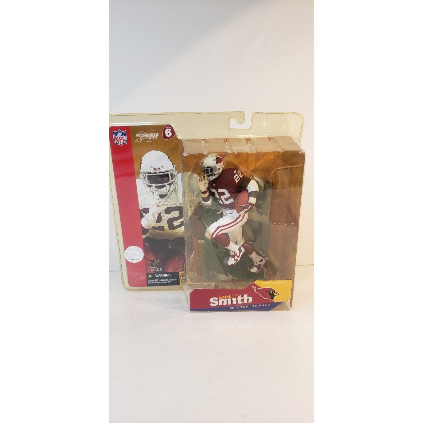 Emmitt Smith McFarlane Series 6 2003 NFL Arizona Cardinals Variant Red Jersey