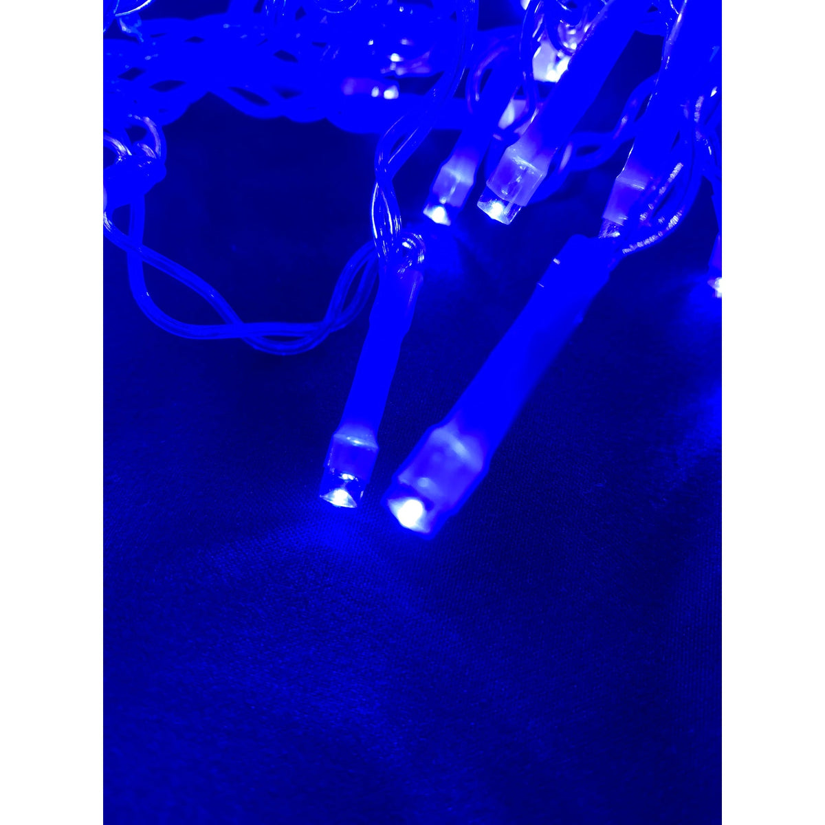 Blue LED String Lights SSL400-I(1C) 8 Modes Clear Wire Plug In Tested