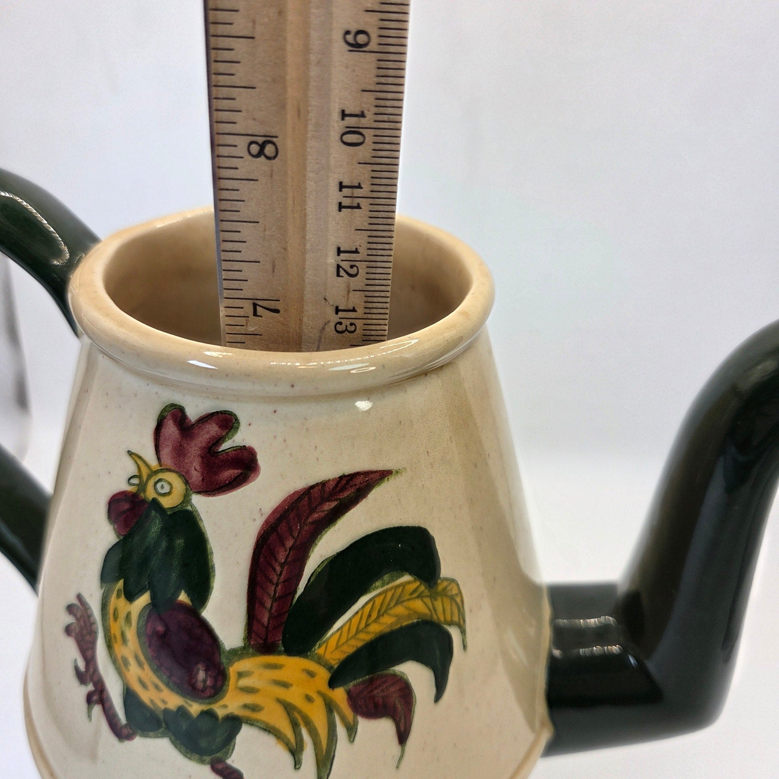 Vintage Metlox Poppytrail Rooster Pitcher Watering Can Style – Read