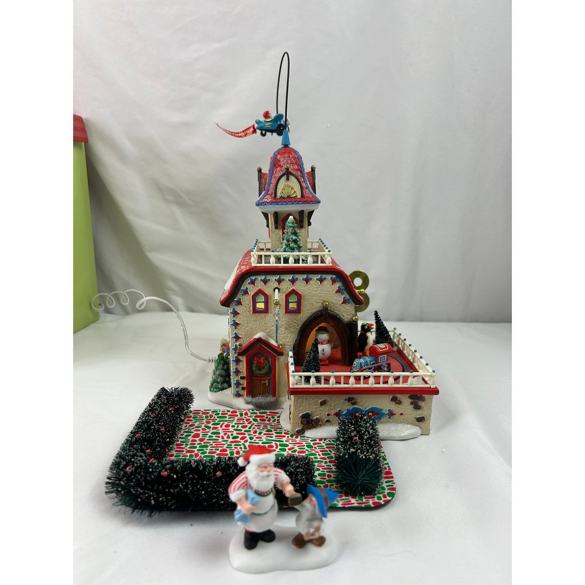 Department 56 Checking It Twice Wind-Up Toys 56757 North Pole Set 2003 Working