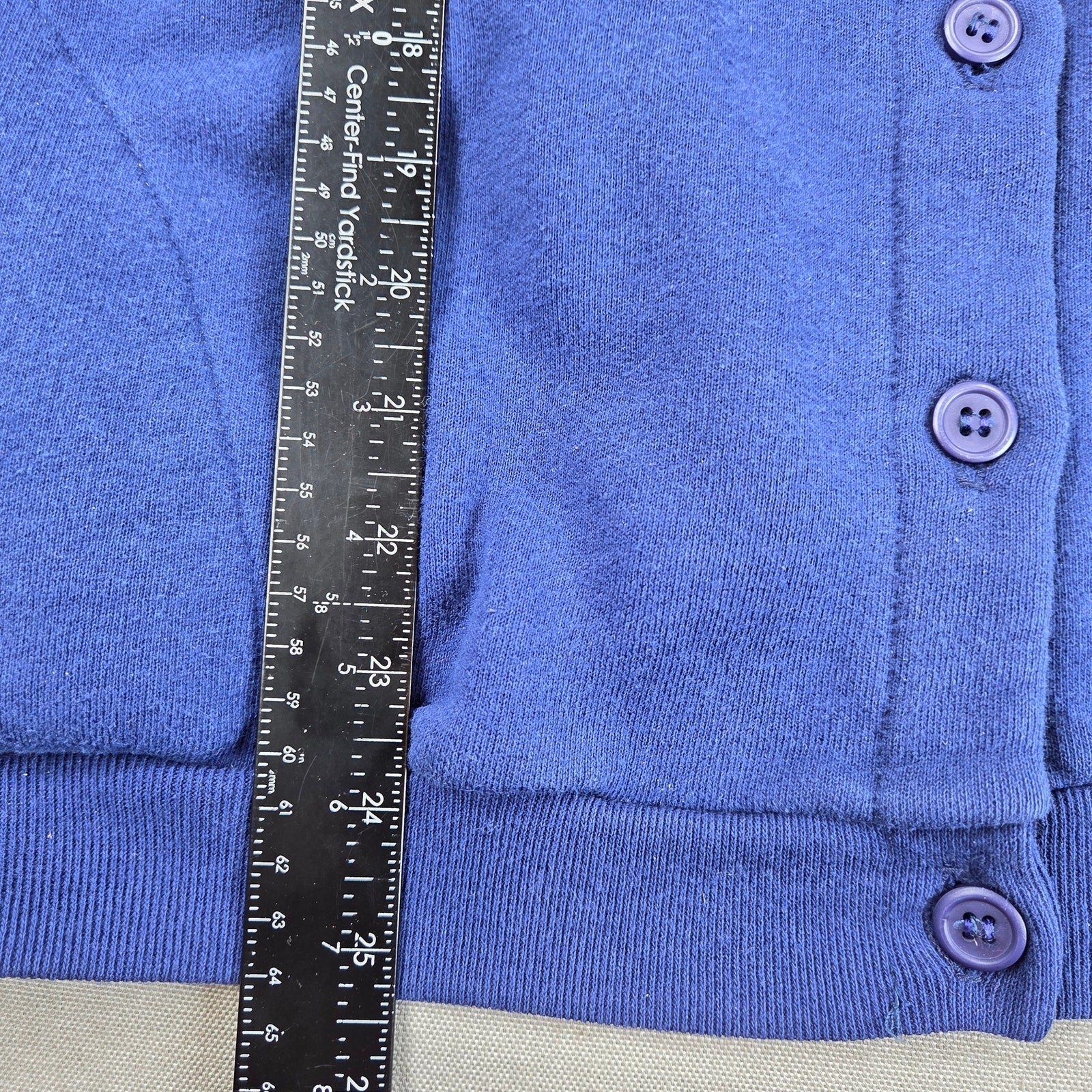 Vintage Quilter At Heart Embroidered Button Front Sweatshirt Womens XL Blue