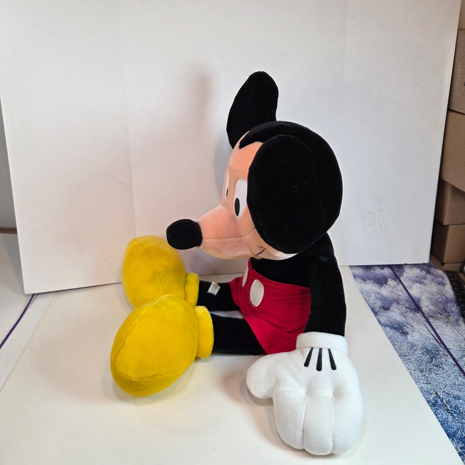 Mickey Mouse Large Plush Stuffed Animal Disney Parks 19” Sitting