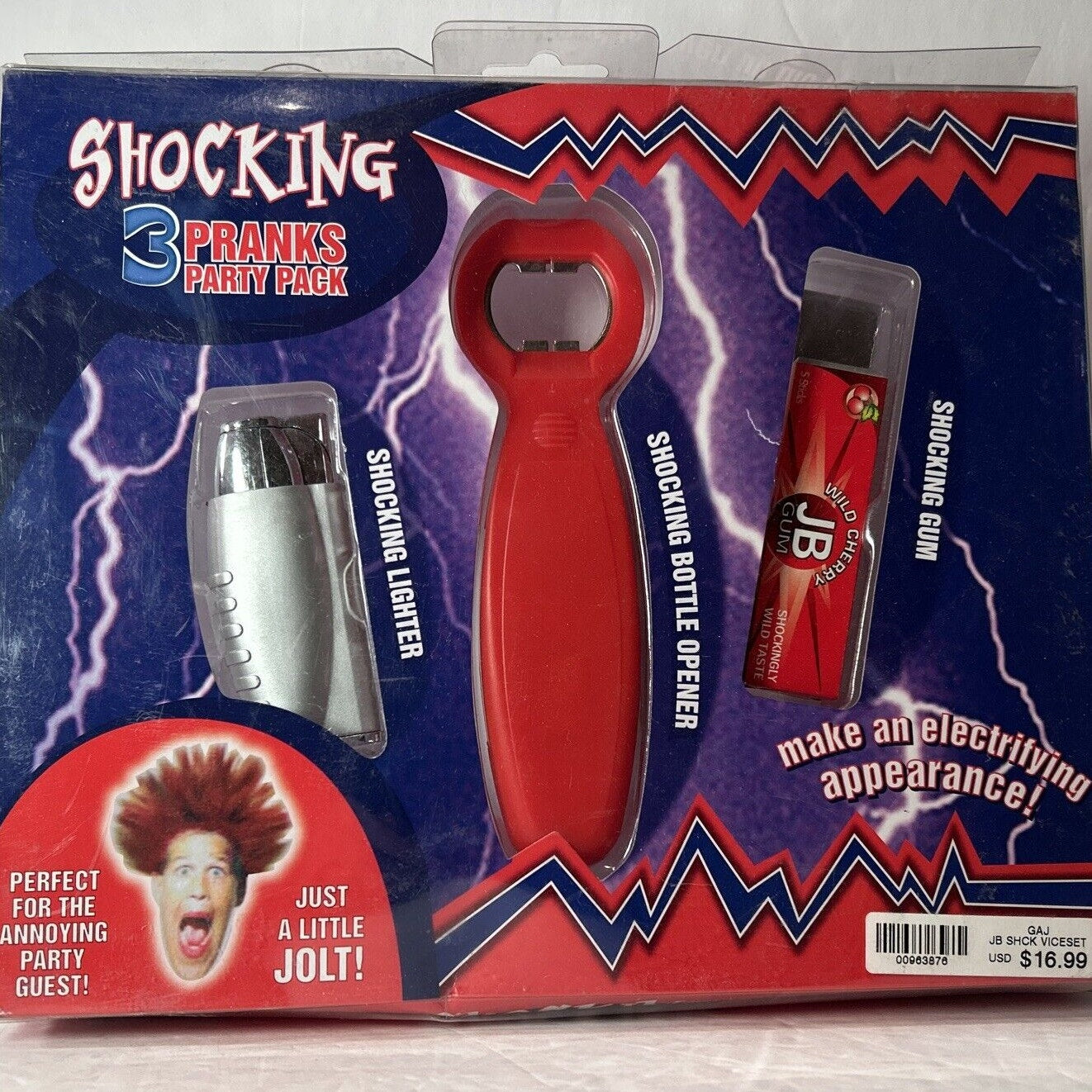 Jumpin Banana Shocking 3 Pranks Party Pack NIP Electric Joke Gag Gift Set