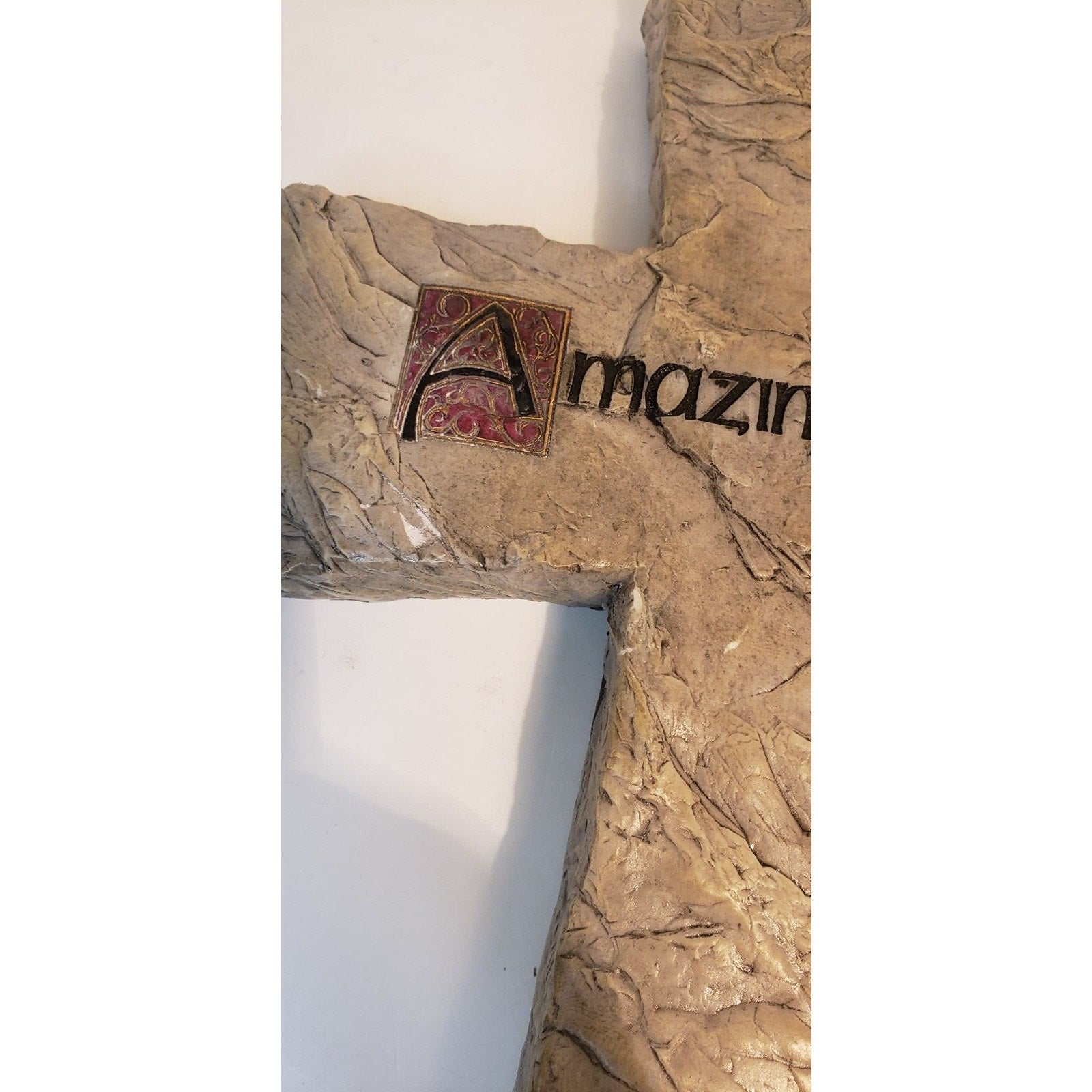 Christian Home Decor Wall Cross Amazing Grace 10 1/2" x 8"