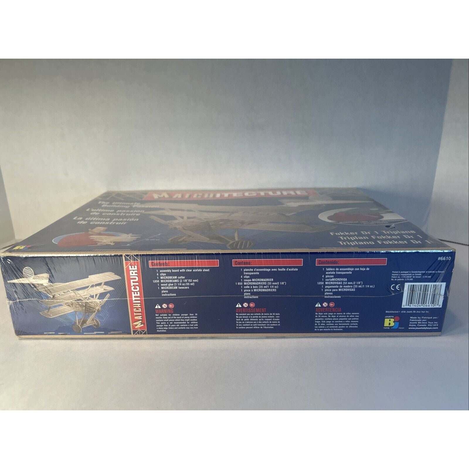 Matchitecture Fokker Dr 1 Triplane Model Kit #6610 Jouets Bojeux 1990s Sealed