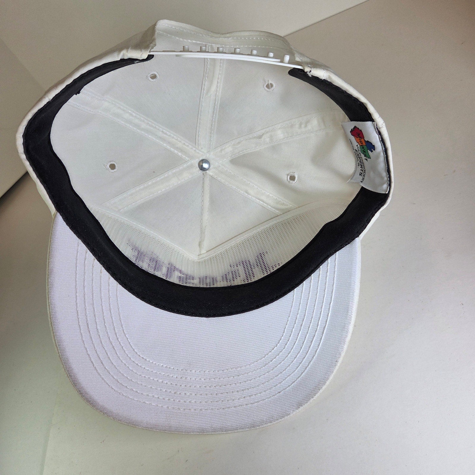 Vintage 90s Hoosier Racing Tire Snapback Hat White Purple Logo USA Made