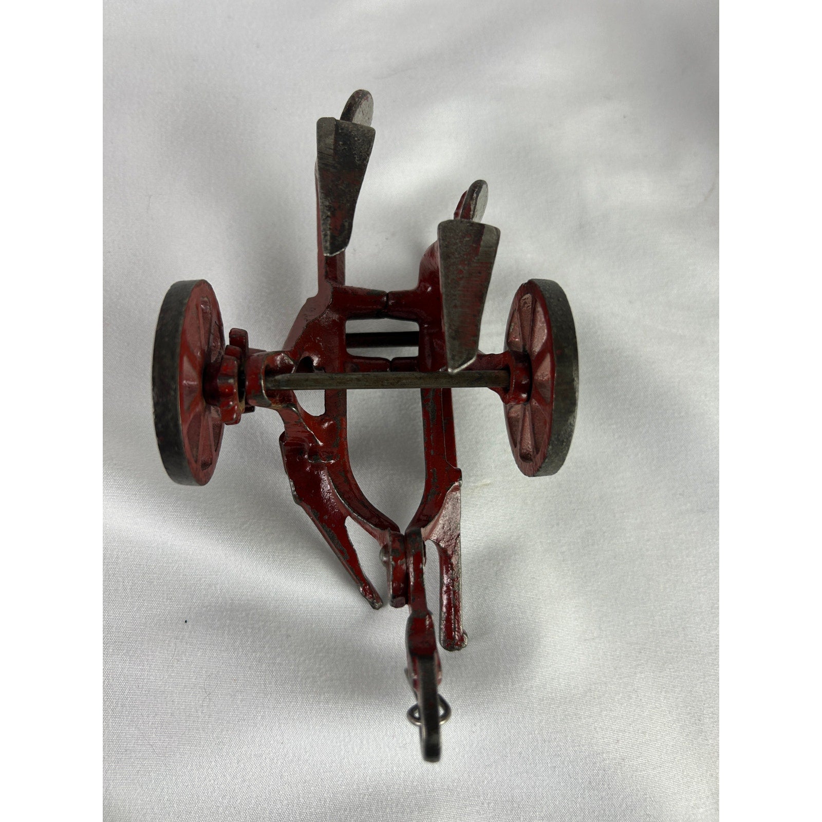 Vintage Arcade Cast Iron Farm Tractor and Plow Toy 1920s Era 11 in
